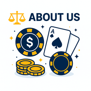 About Us graphic featuring casino